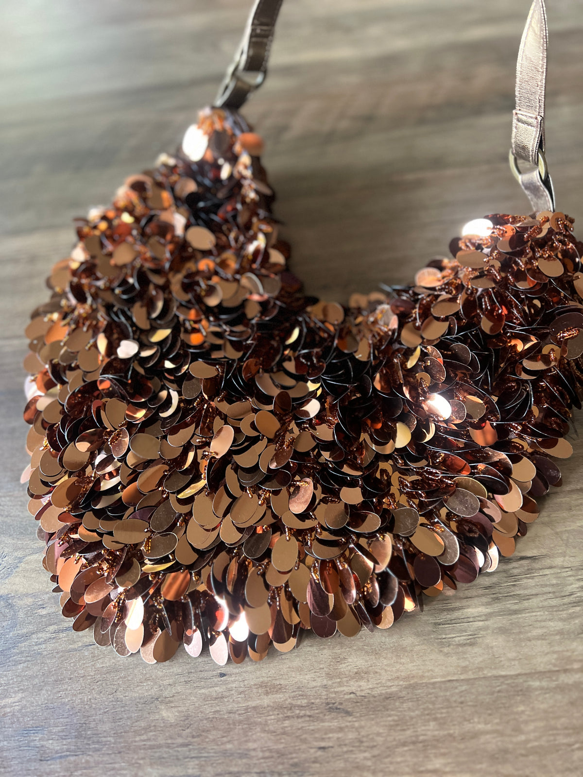 Heart Shaped Sequin Clutch