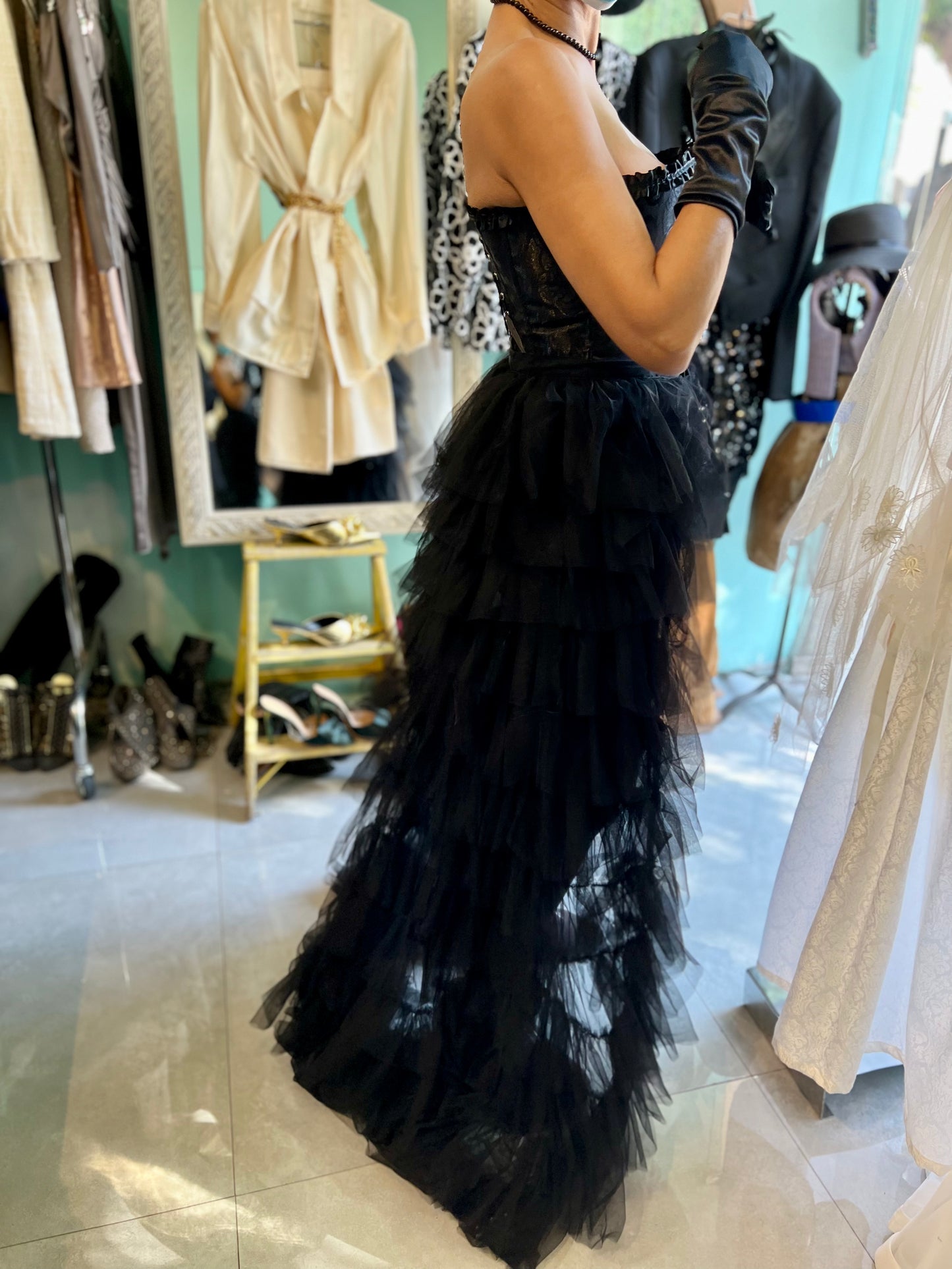 Puffy long tutu skirt