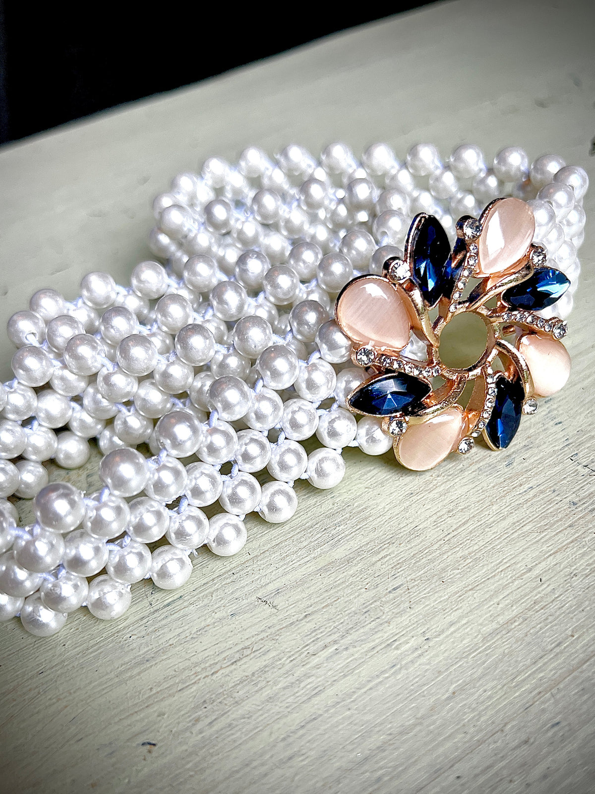 Handmade pearl belt