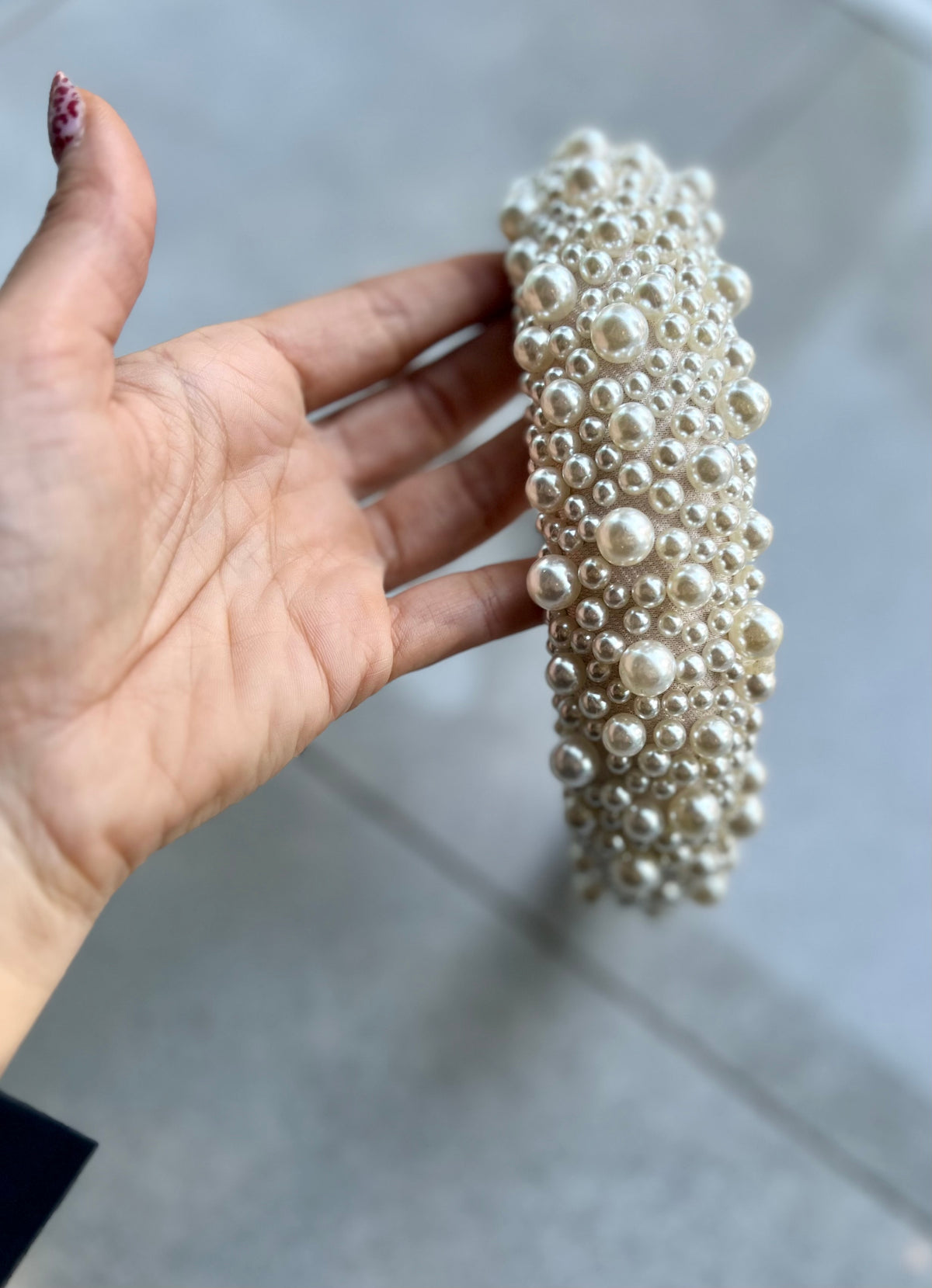 Handmade pearl bow