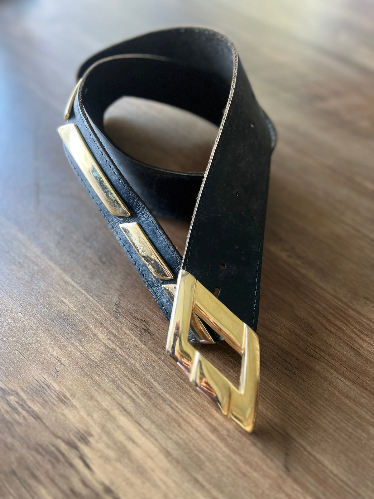 Black Belt with Gold Buckle