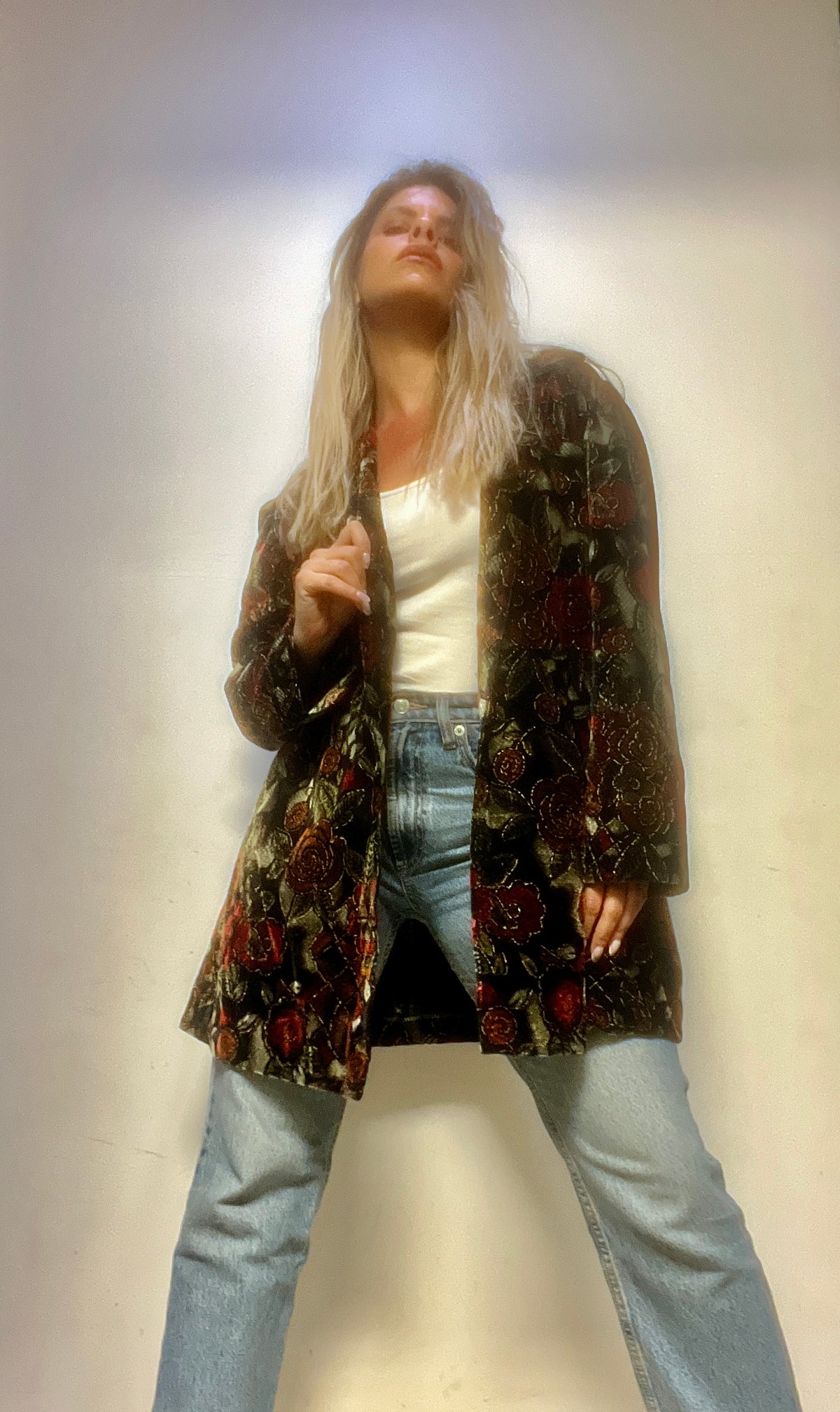 Handmade velvet blazer