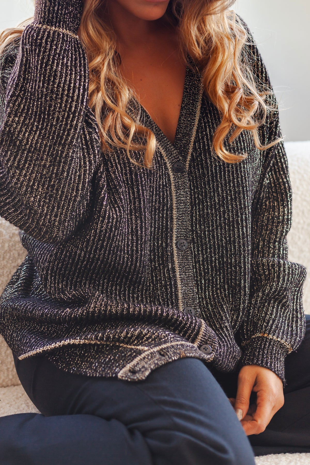 Vintage black and gold Gutex sweater