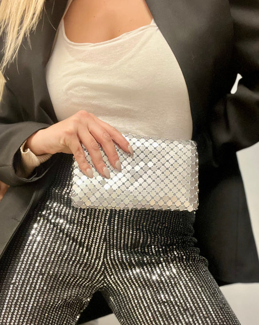 Silver Small Clutch