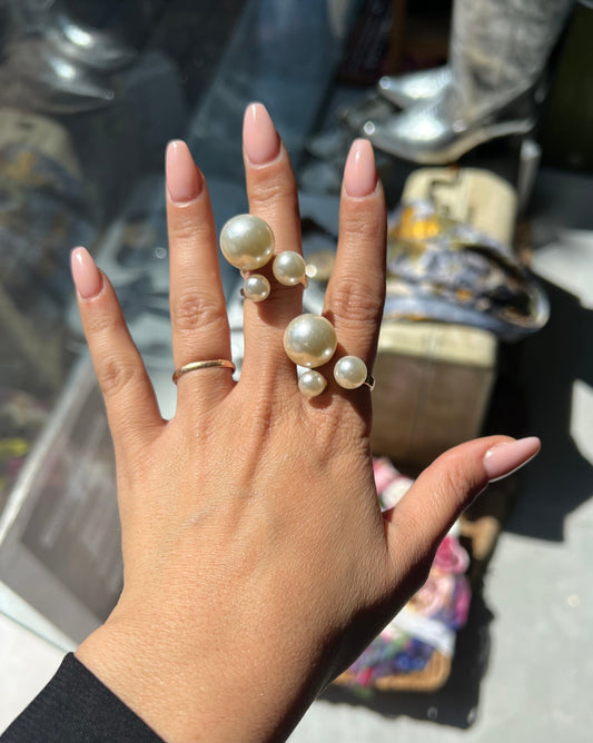 Gold Plated Pearl Ring