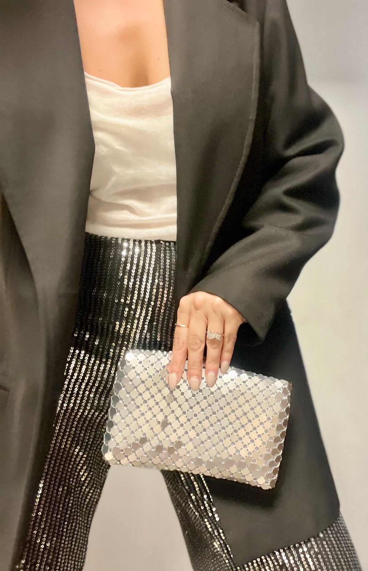 Silver Small Clutch