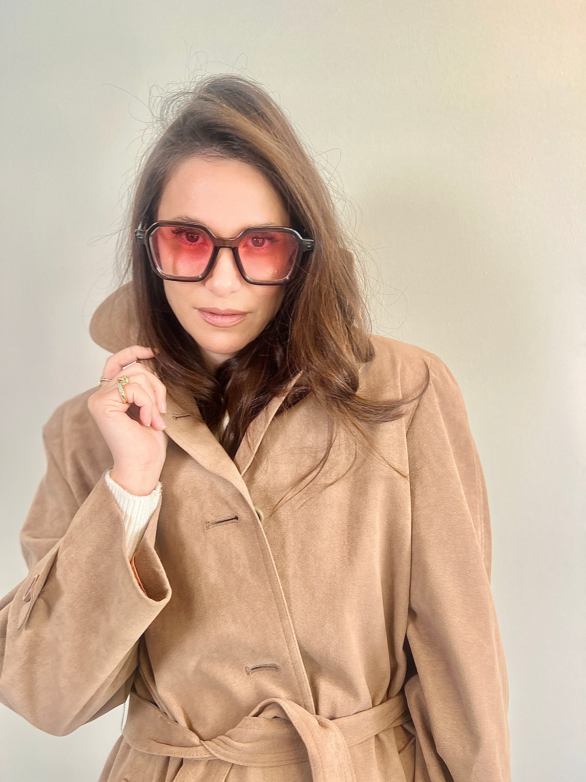 Orange glass sunglasses