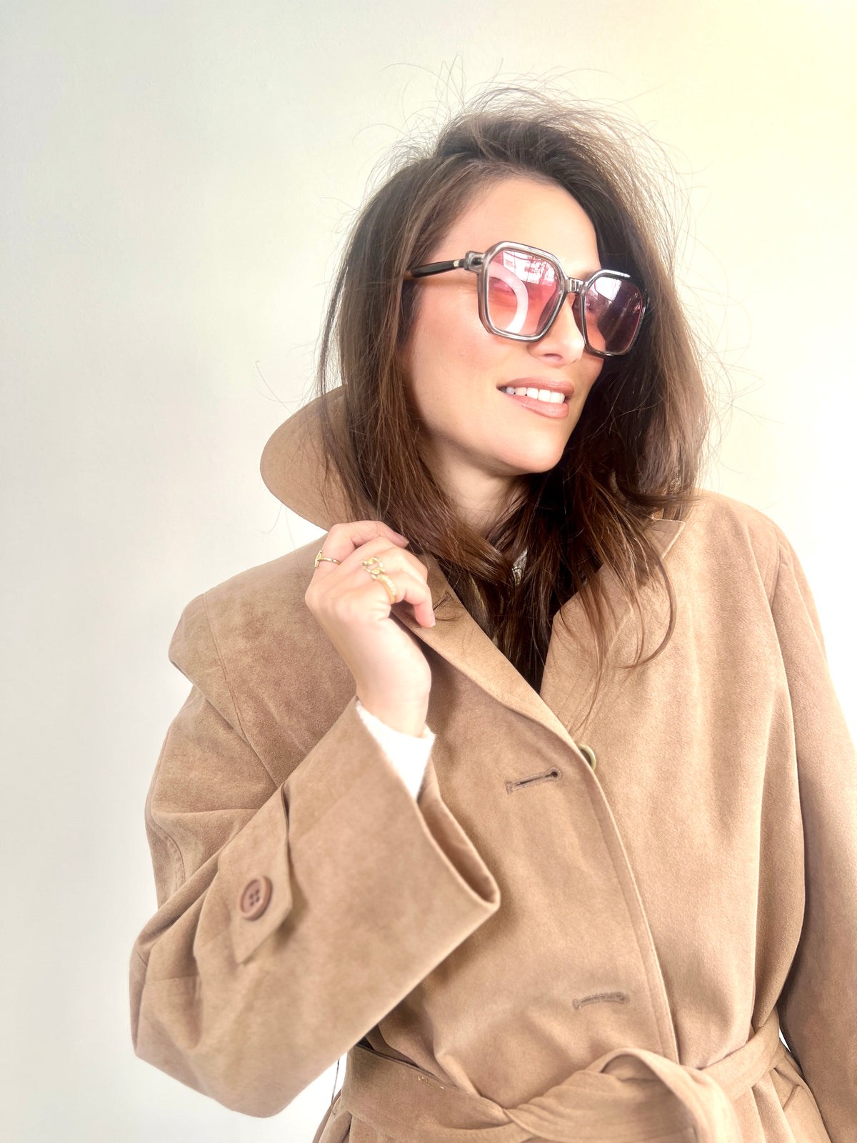 Orange glass sunglasses
