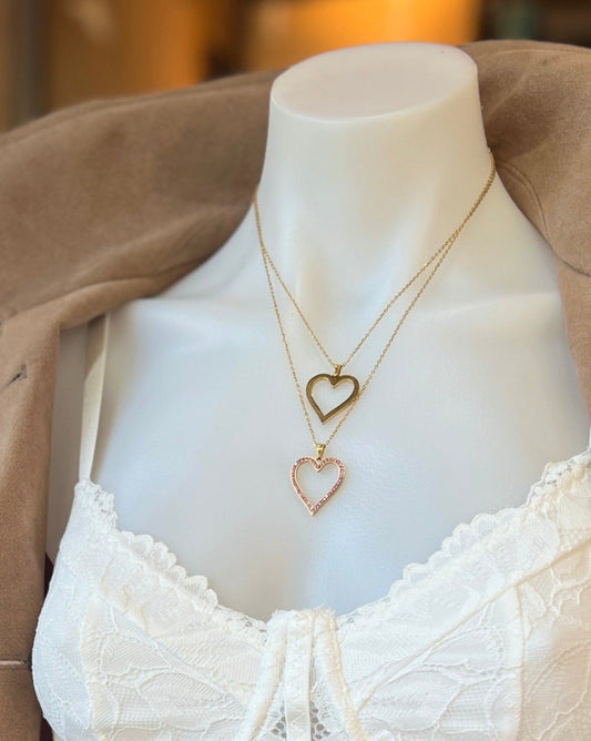 Vintage Thin Heart Necklace