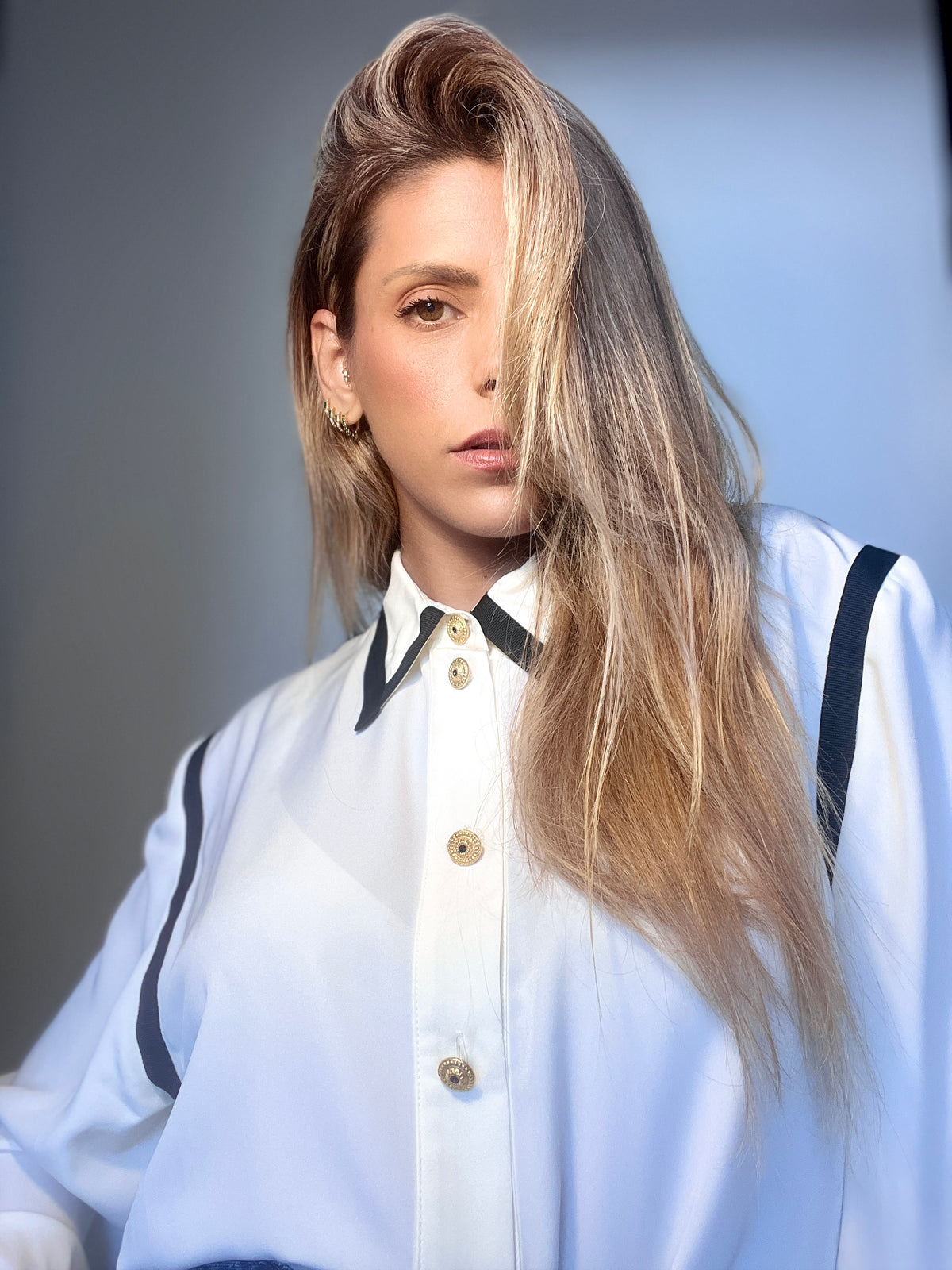 White vintage tailored shirt