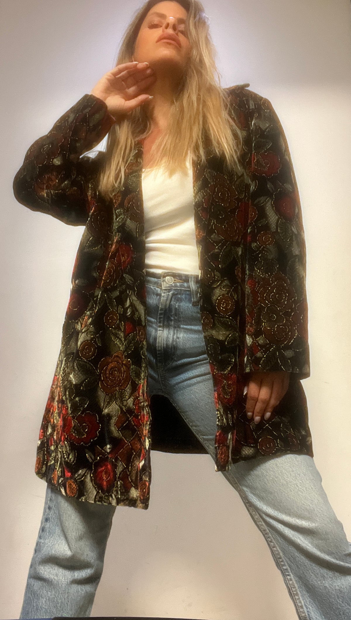 Handmade velvet blazer