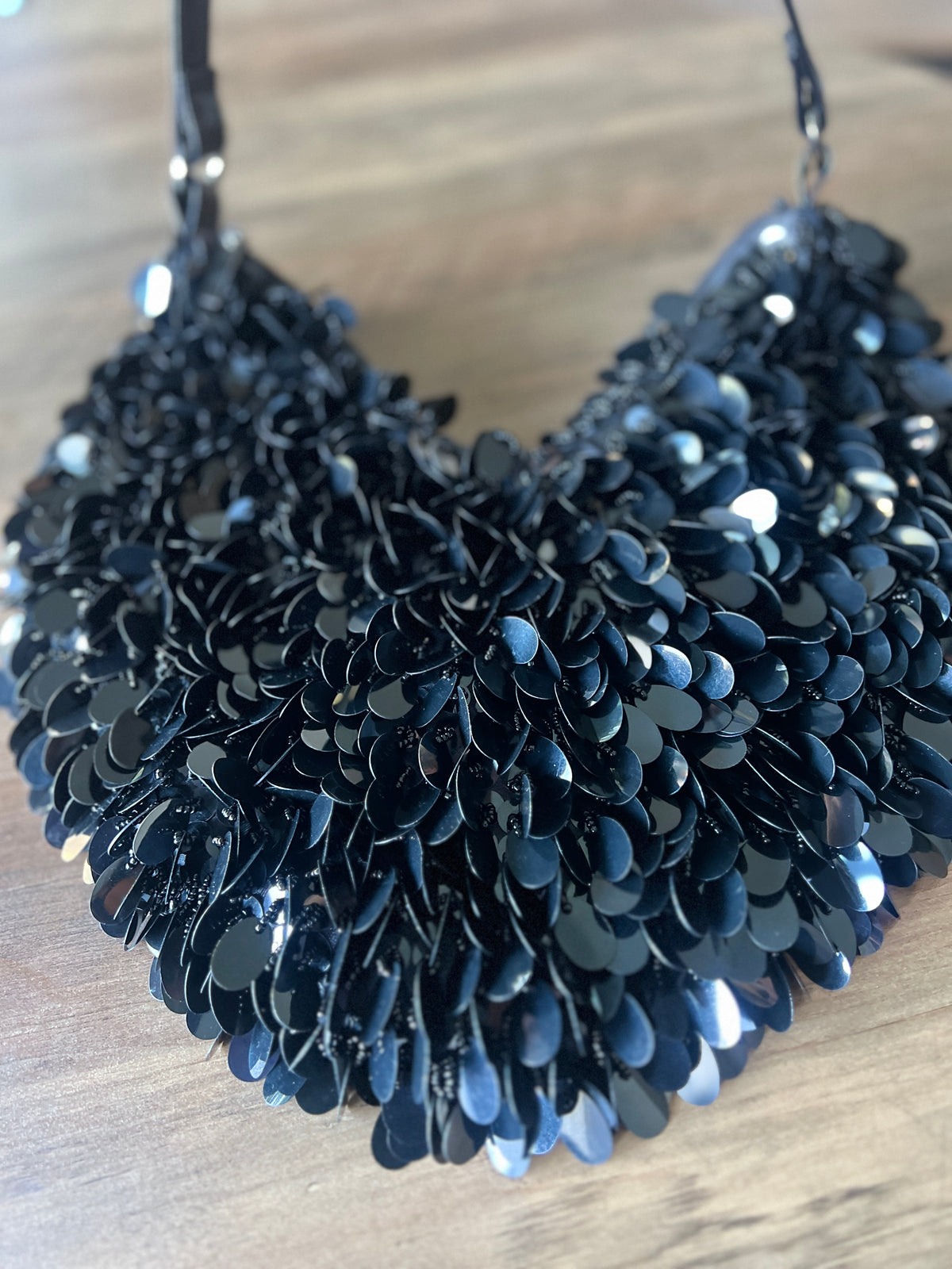 Heart Shaped Sequin Clutch