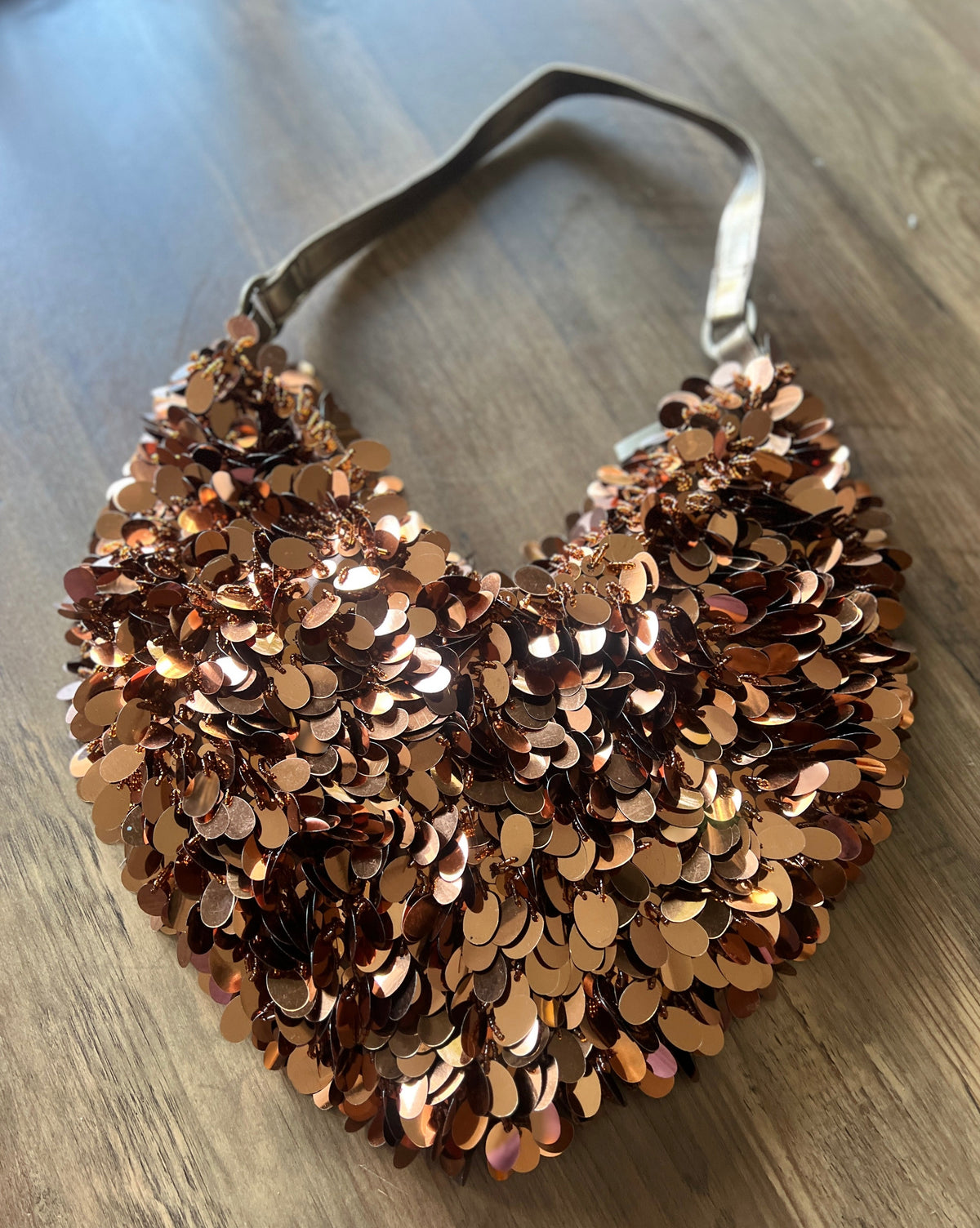 Heart Shaped Sequin Clutch