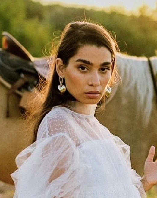 Gold Heart Earrings