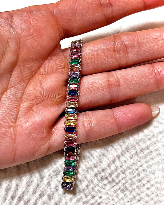 Colorful Zircons Bracelet