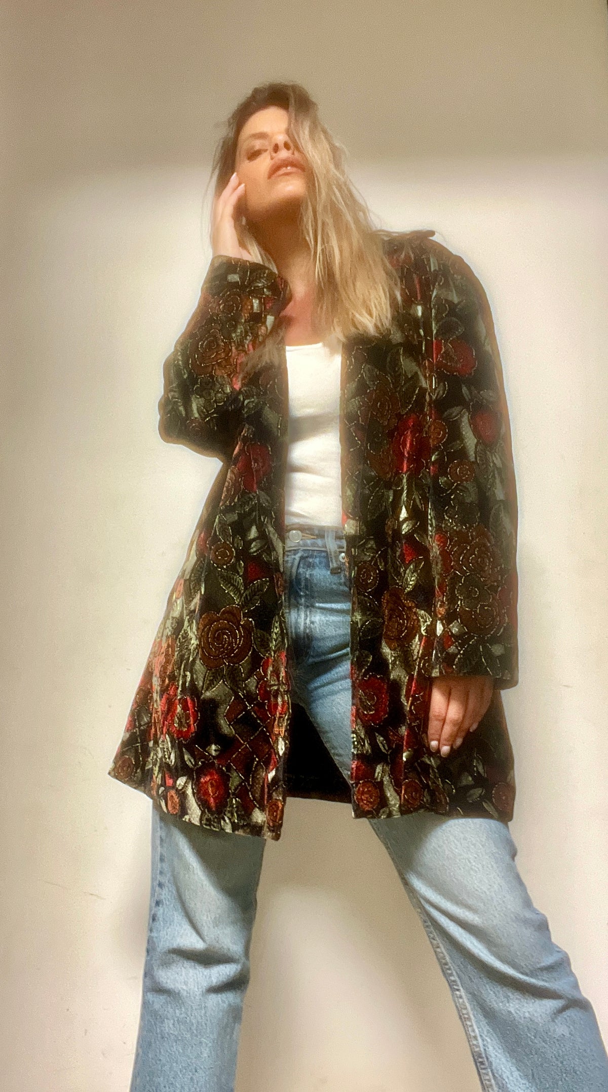 Handmade velvet blazer