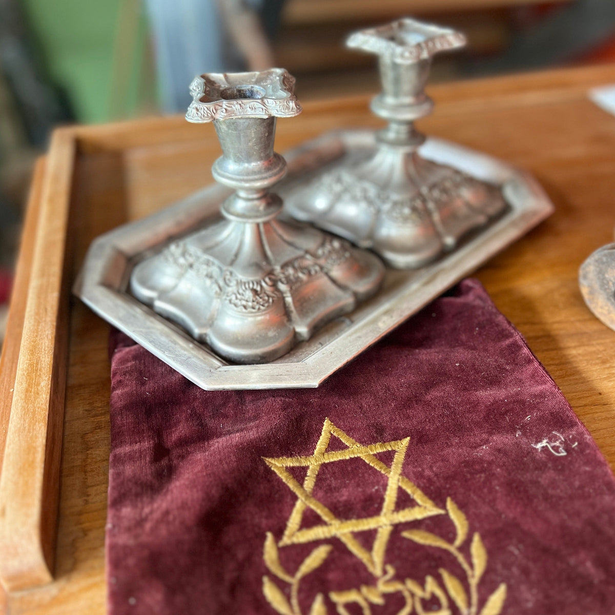 Silver Candlesticks for Shabbat
