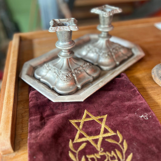 Silver Candlesticks for Shabbat
