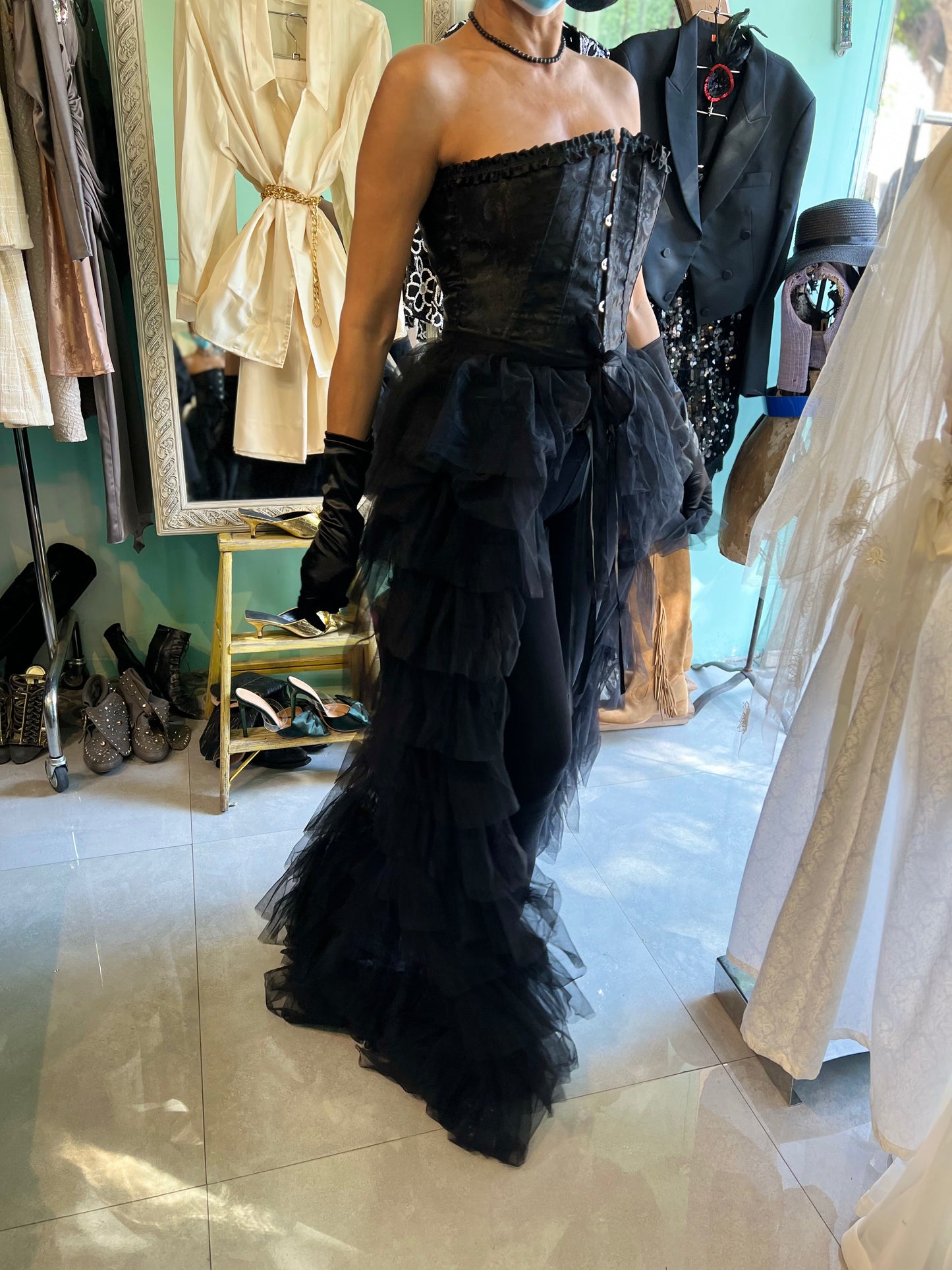 Puffy long tutu skirt