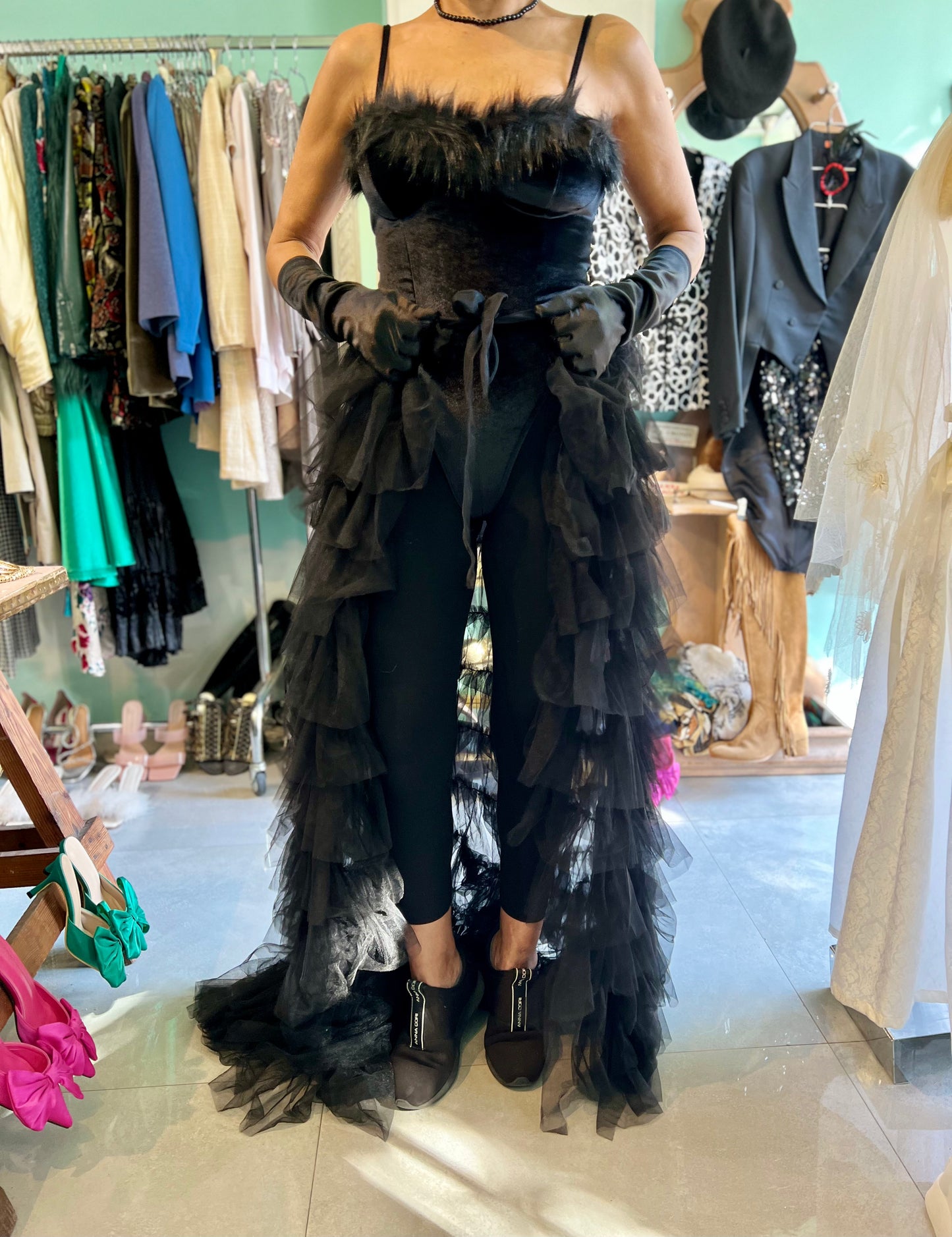 Puffy long tutu skirt