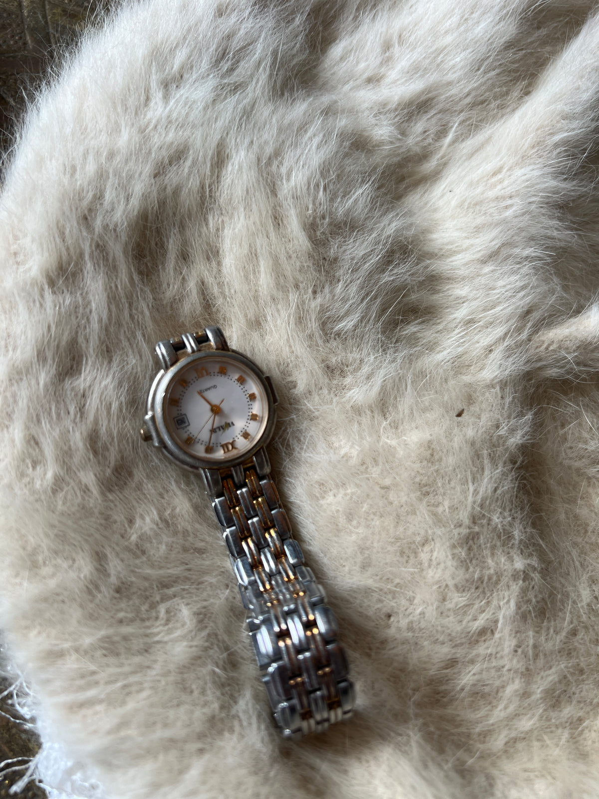 Antique silver and gold watch