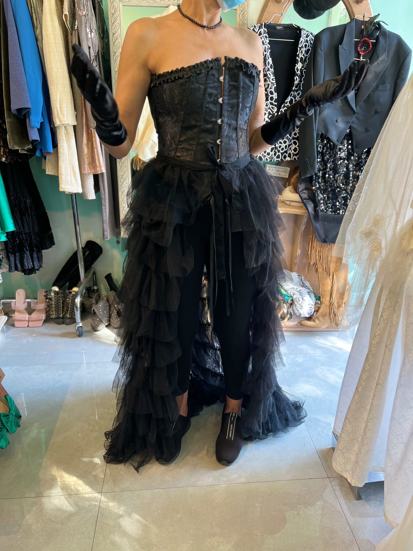 Puffy long tutu skirt