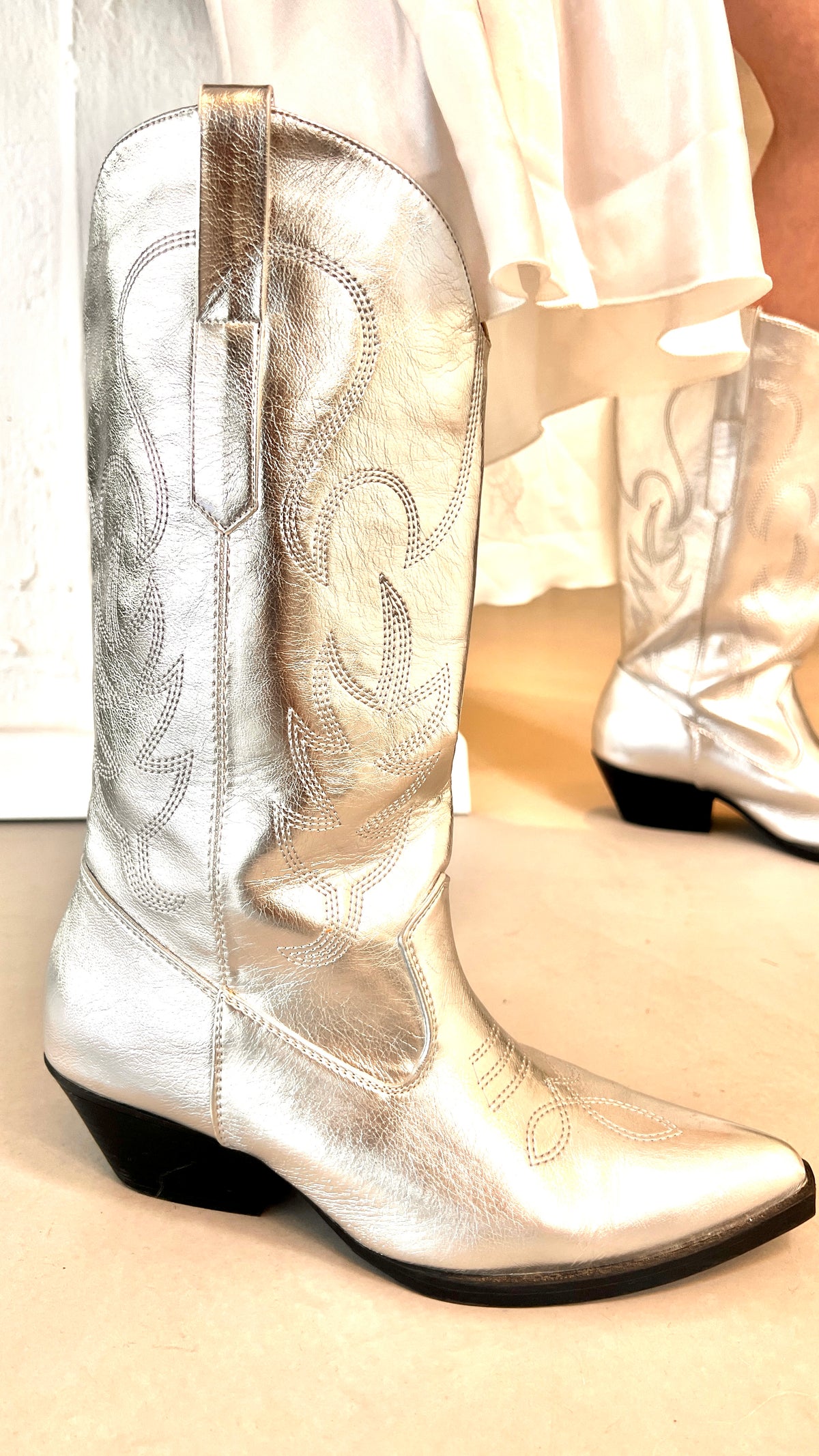 Silver Cowgirl Boots
