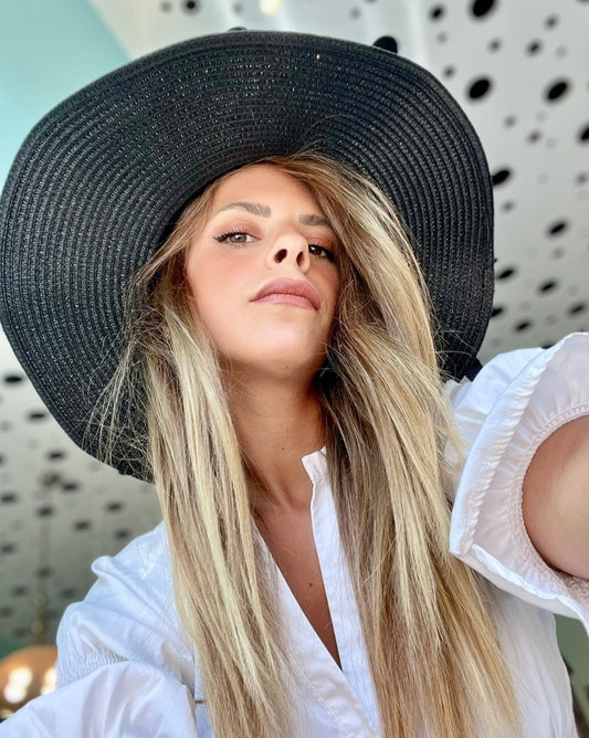 Black Wide-Brimmed Hat