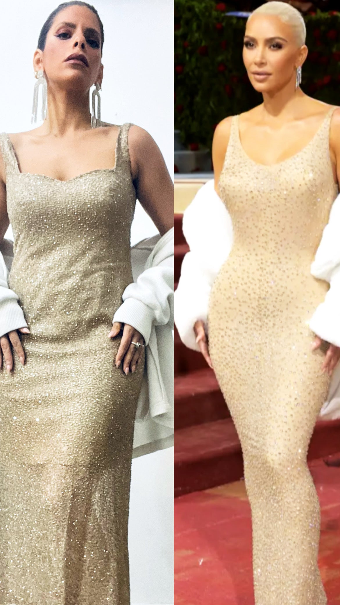 Kim Kardashian costume evening dress