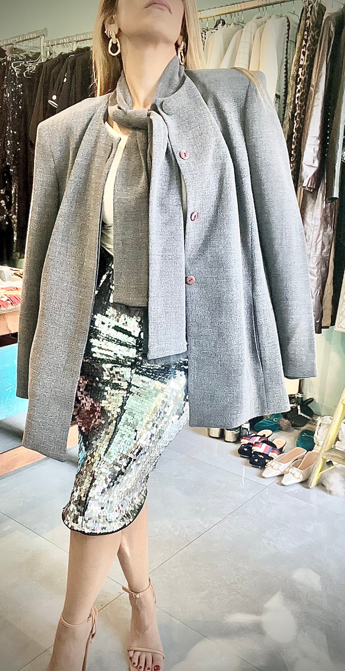 Gray vintage blazer