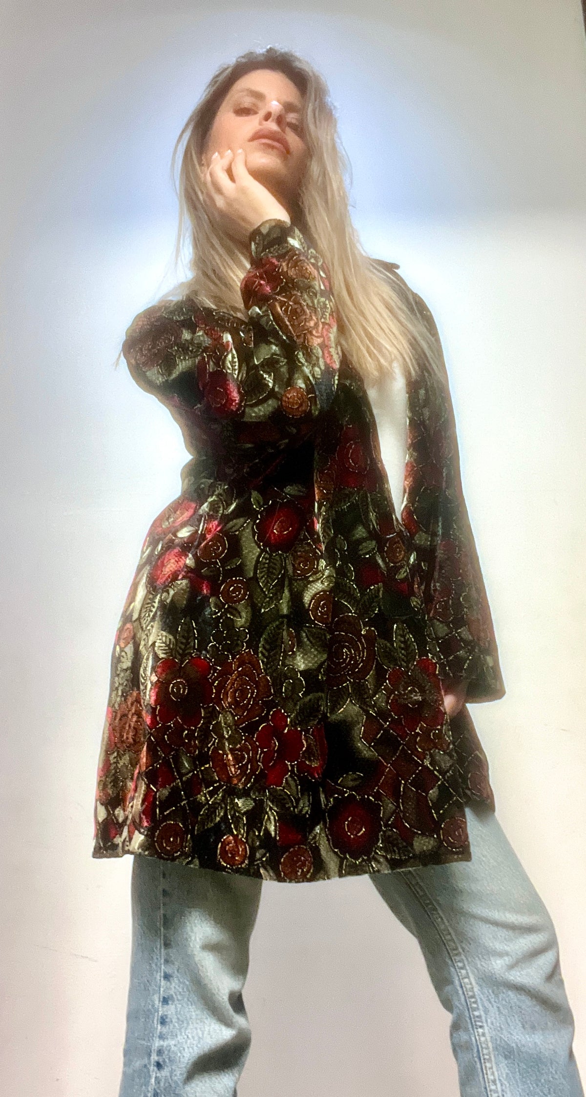 Handmade velvet blazer