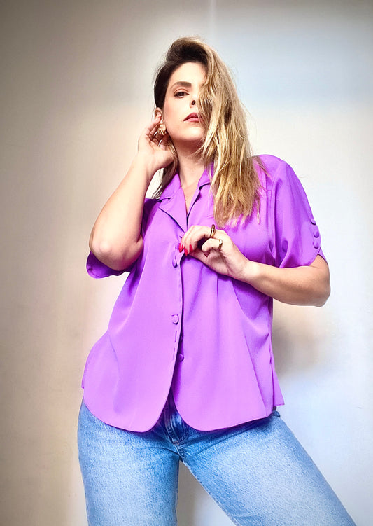 Vintage short purple shirt