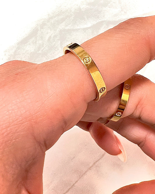 Gold Plated Ring - Retro Style