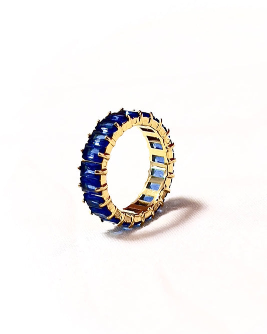 Blue Zircons Ring