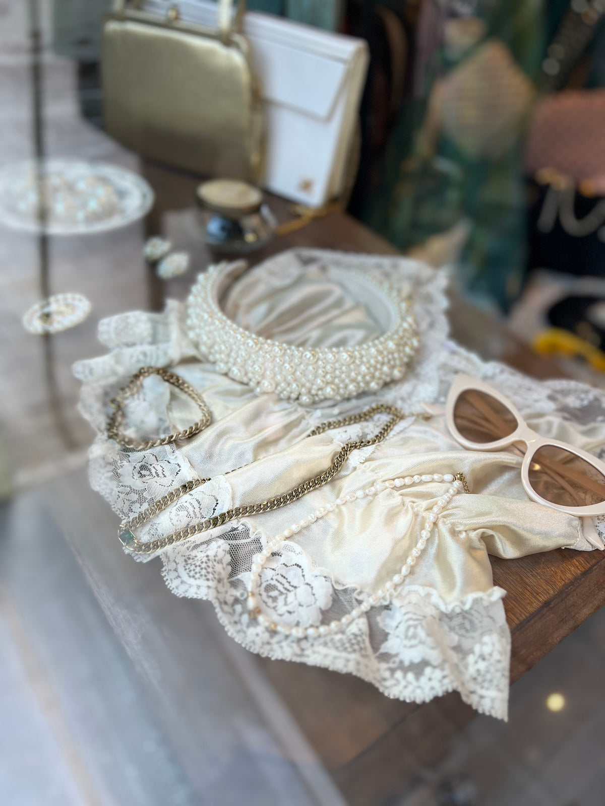 Handmade pearl bow