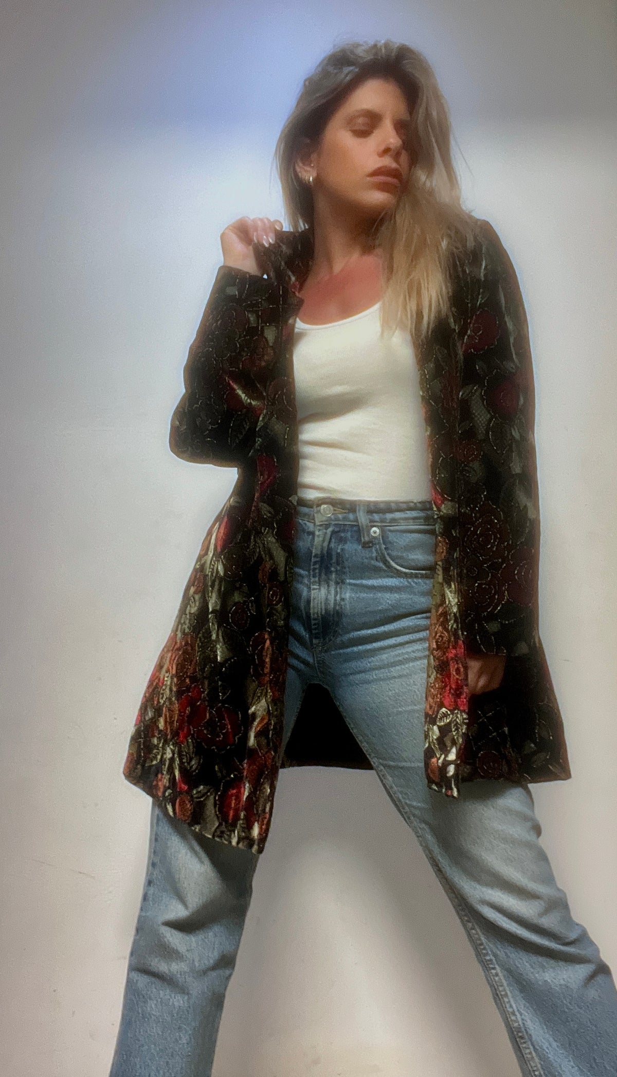 Handmade velvet blazer