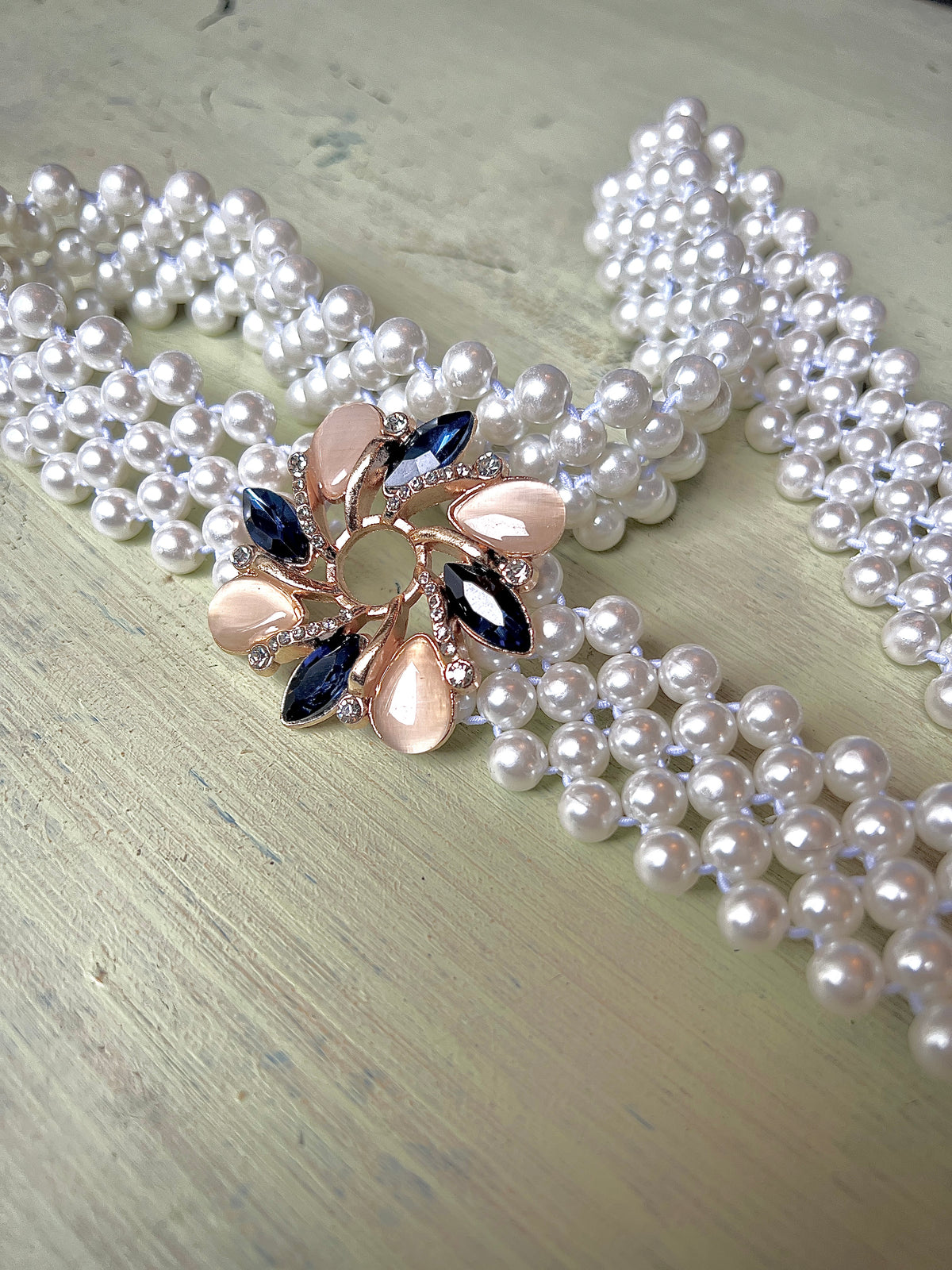 Handmade pearl belt