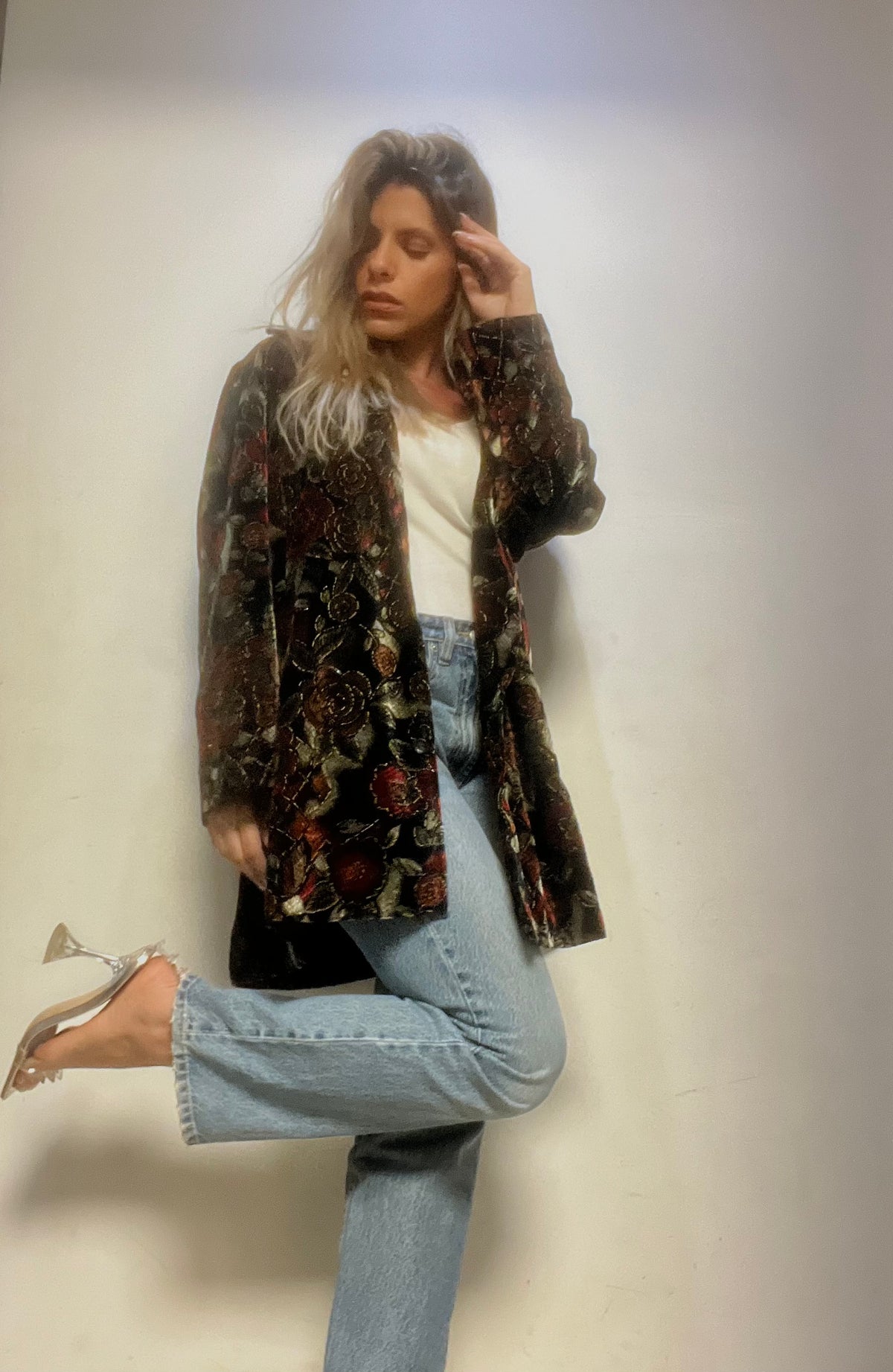 Handmade velvet blazer