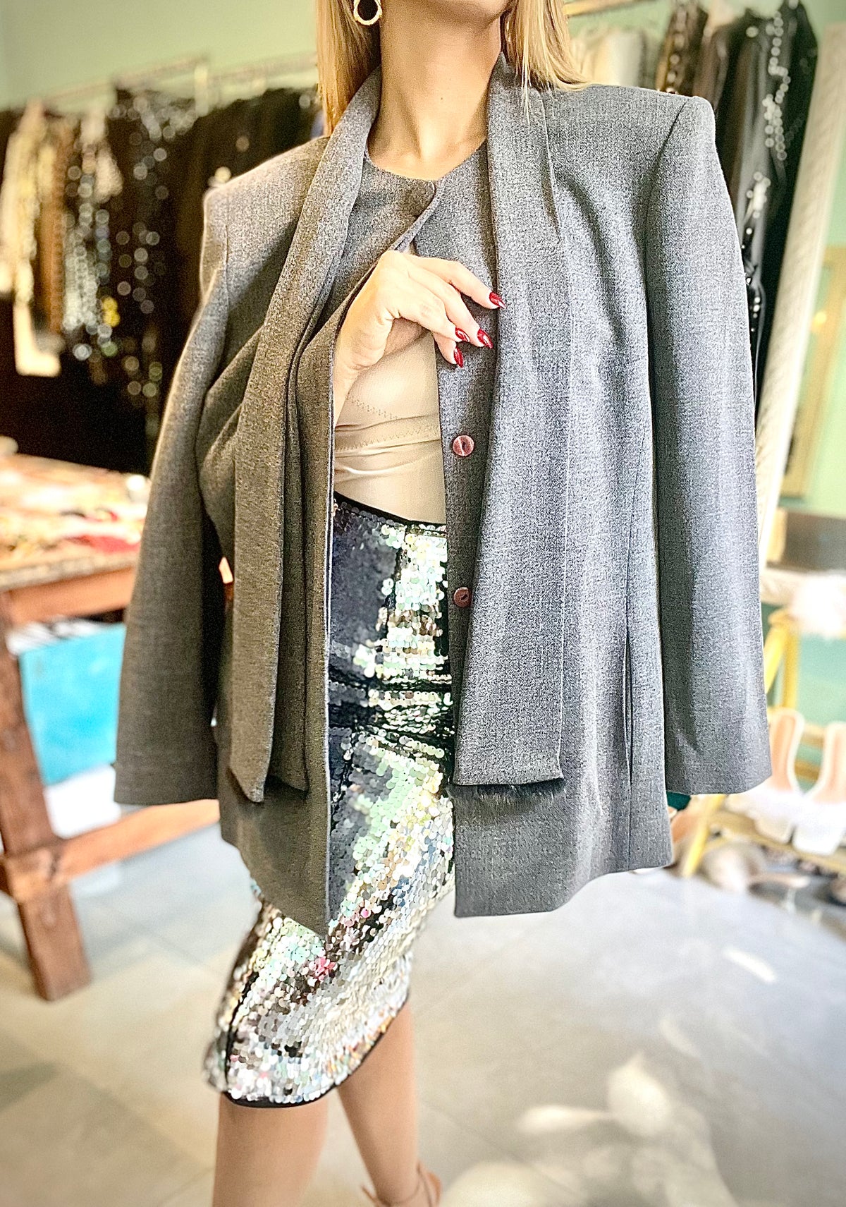 Gray vintage blazer