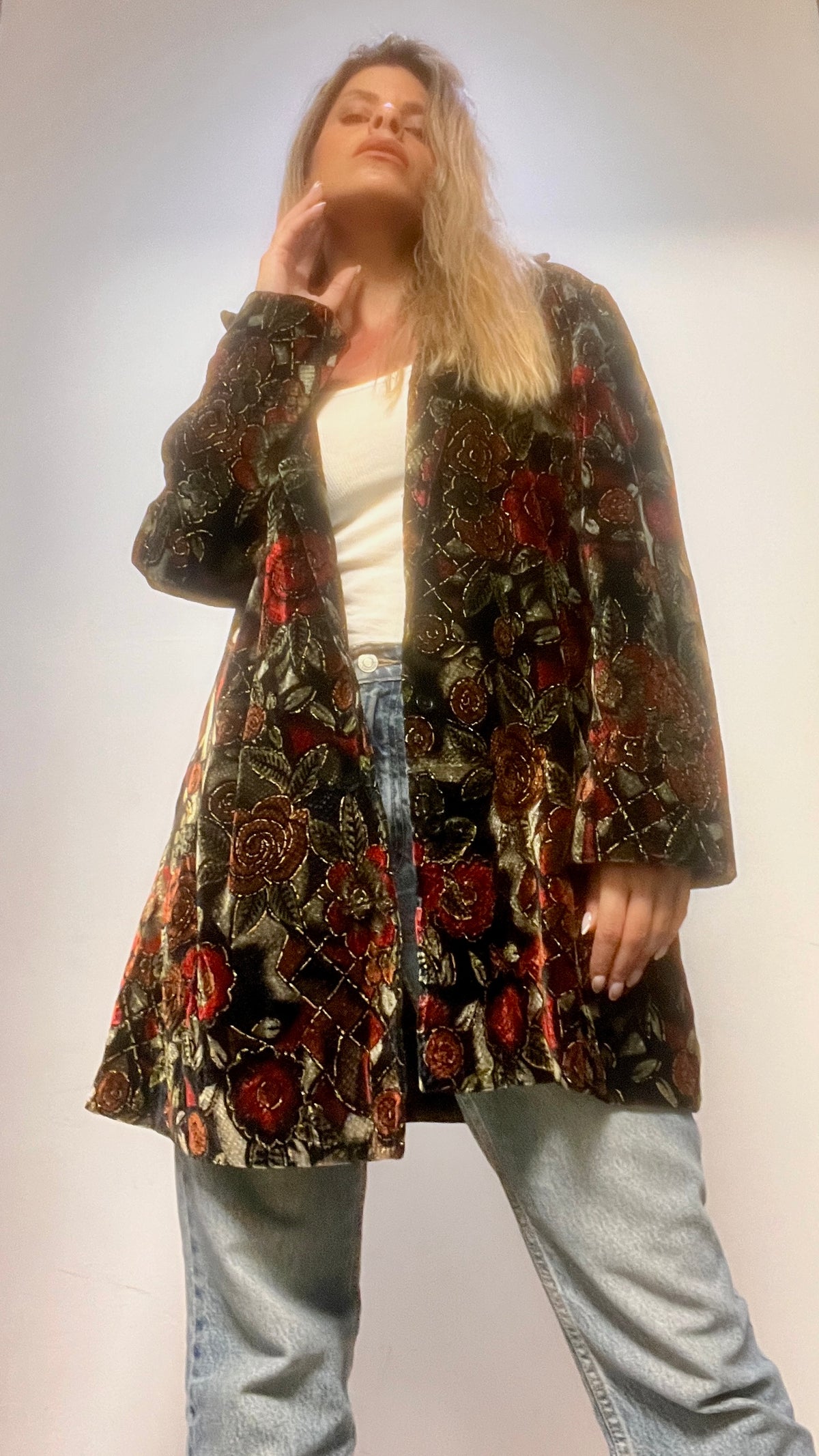 Handmade velvet blazer