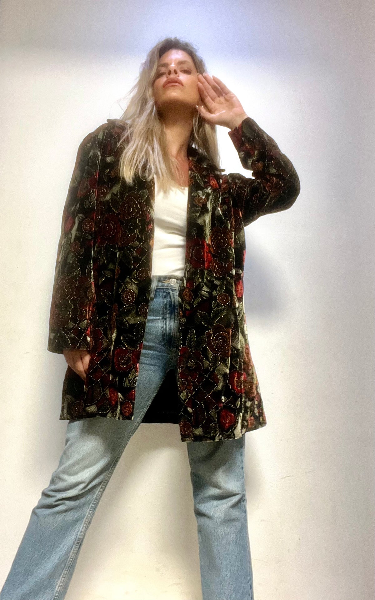Handmade velvet blazer