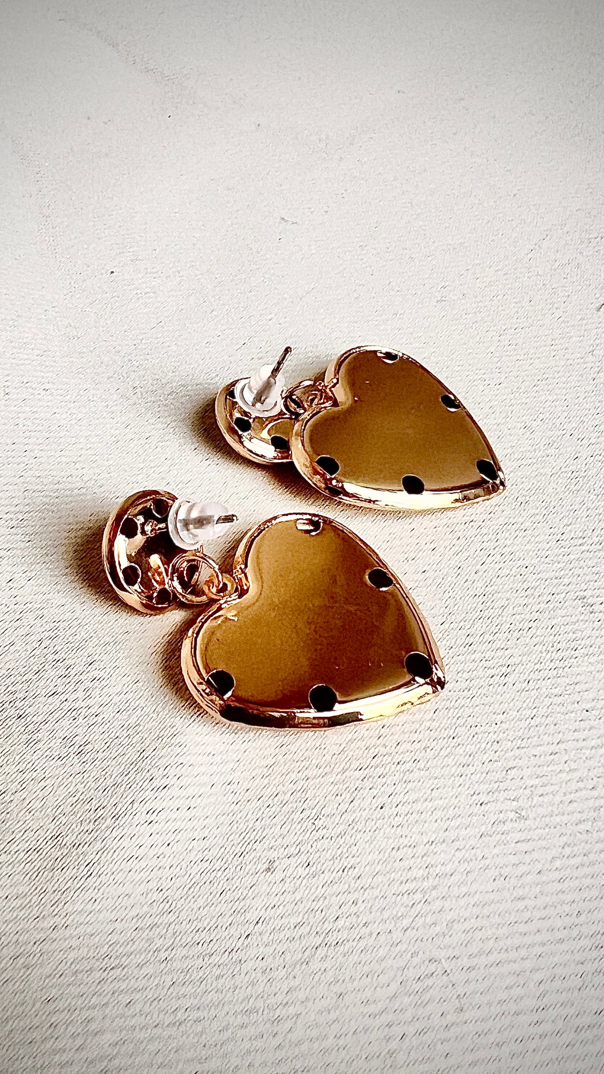 Retro heart earrings