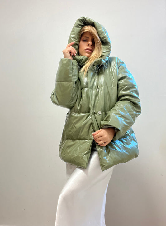Pistachio green puffy coat