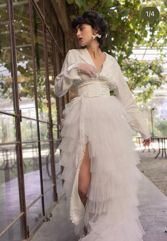 White tutu trail skirt