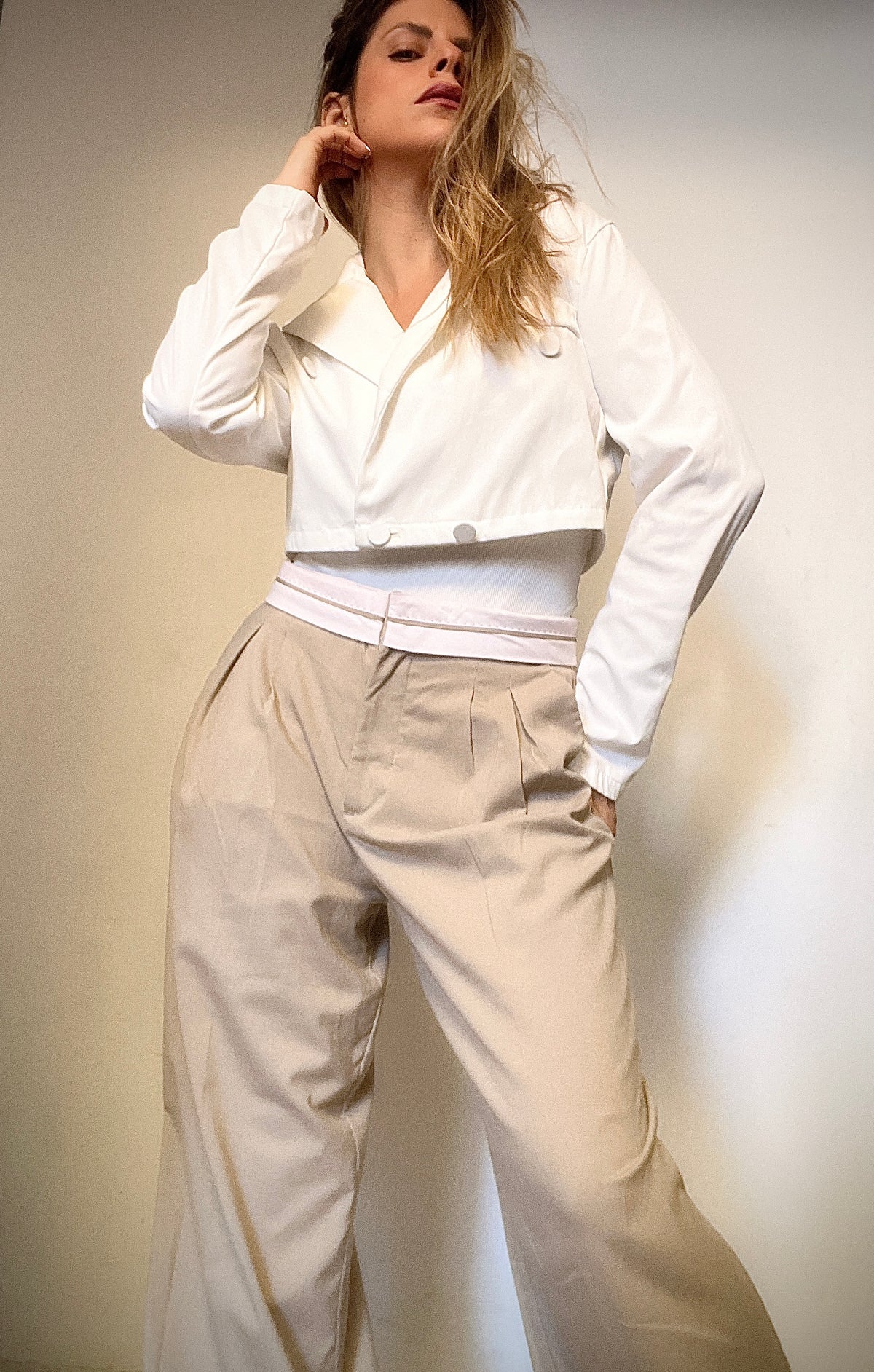 White split blazer