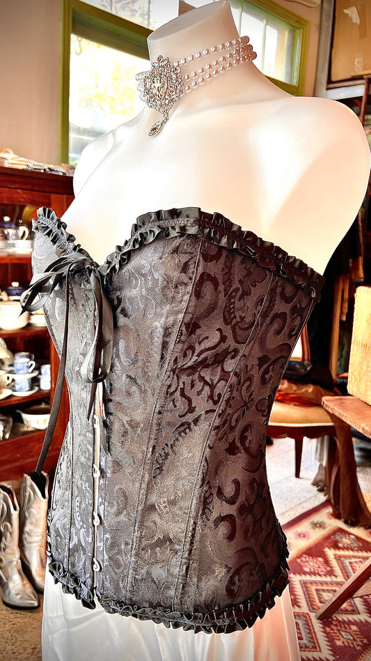 Black tie corset