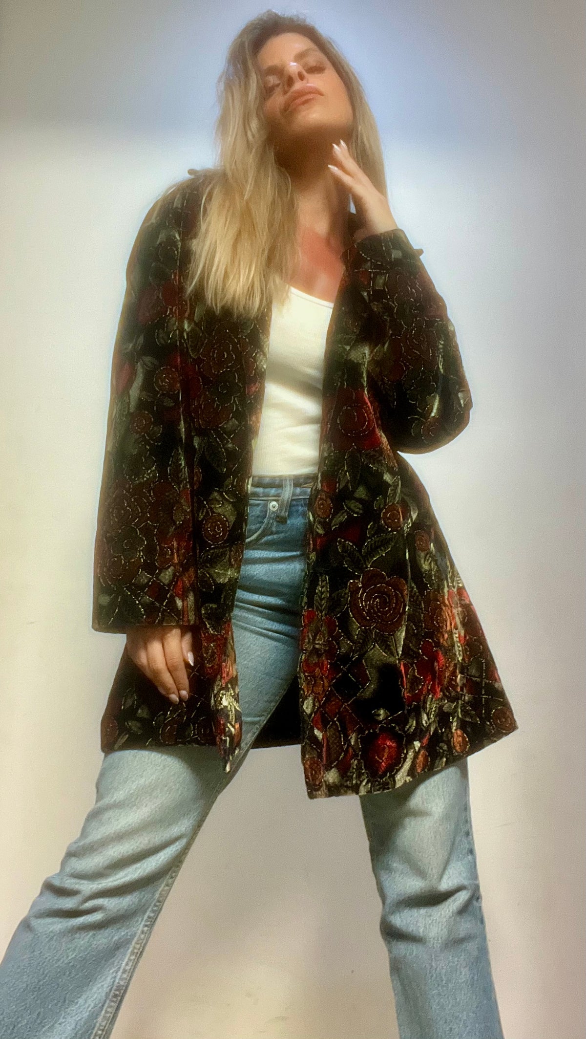 Handmade velvet blazer