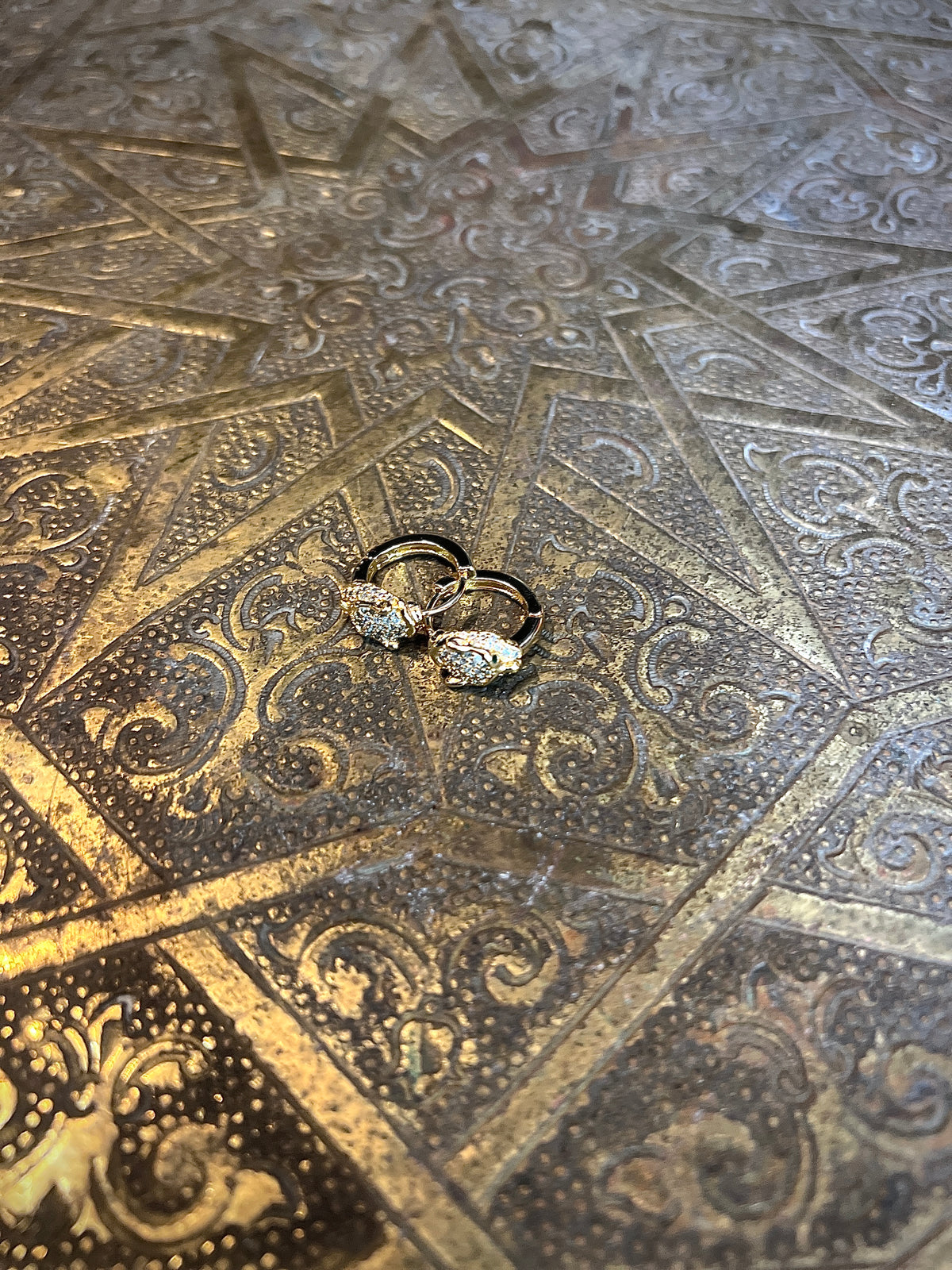 Leopard hoop earrings