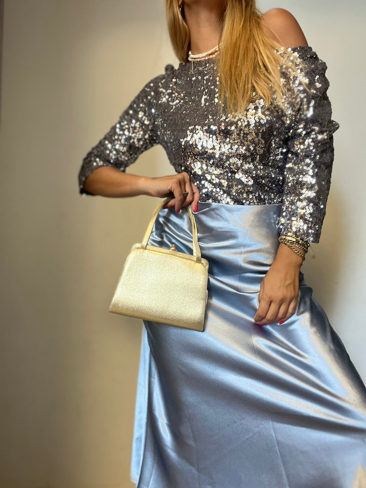 A sequined shirt