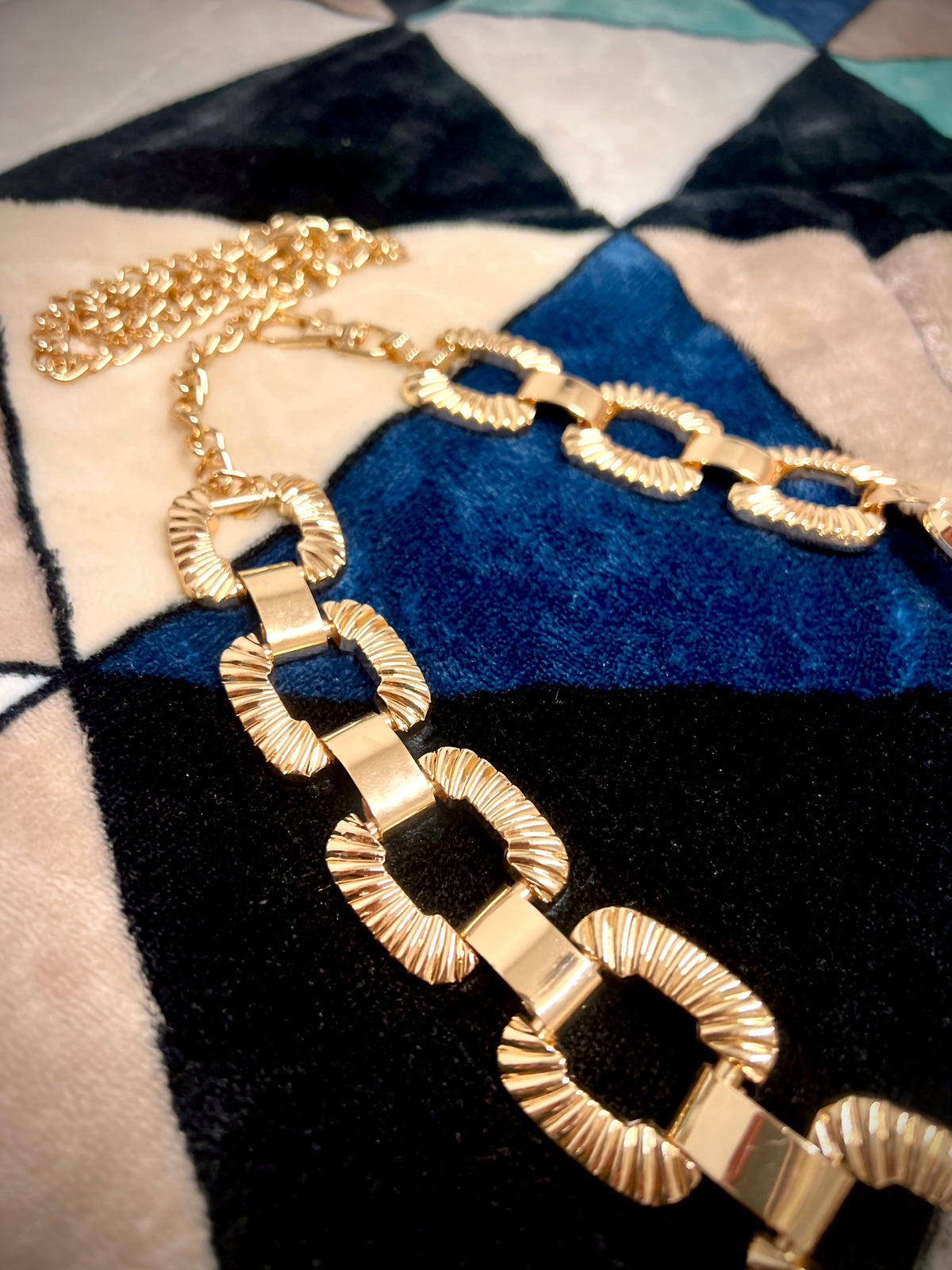 Gold square belt